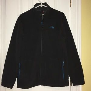 Grey North Face men’s fleece zip up jacket